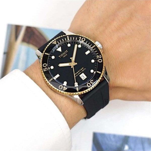  Shop Authentic Tissot Seastar 1000 Black Dial Black Rubber Strap Watch For Men - T120.410.27.051.00 - Luxxuri