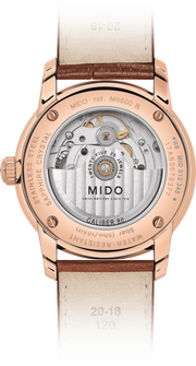  Shop Authentic Mido Baroncelli III Automatic Blue Dial Brown Leather Strap Watch For Men - M8600.3.15.8 - Luxxuri