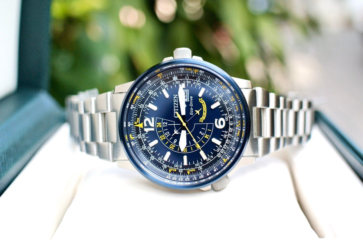  Shop Authentic Citizen Promaster Nighthawk Eco Drive Navy Blue Dial Silver Steel Strap Watch For Men - BJ7006-56L - Luxxuri