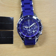  Shop Authentic Marc Jacobs Rock Chronograph Blue Dial Blue Silicone Strap Watch for Women - MBM2548 - Luxxuri