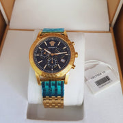  Shop Authentic Versace Sport Tech Chronograph Black Dial Gold Steel Strap Watch for Men - VELT00419 - Luxxuri