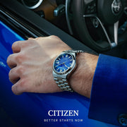  Shop Authentic Citizen Tsuyosa Automatic Dark Blue Dial Silver Steel Strap Watch For Men - NJ0151-88L - Luxxuri