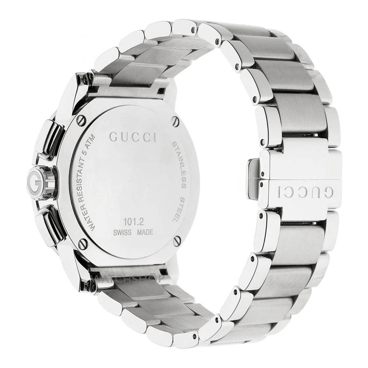  Shop Authentic Gucci G Chrono Black Dial Silver Steel Strap Watch For Men - YA101204 - Luxxuri
