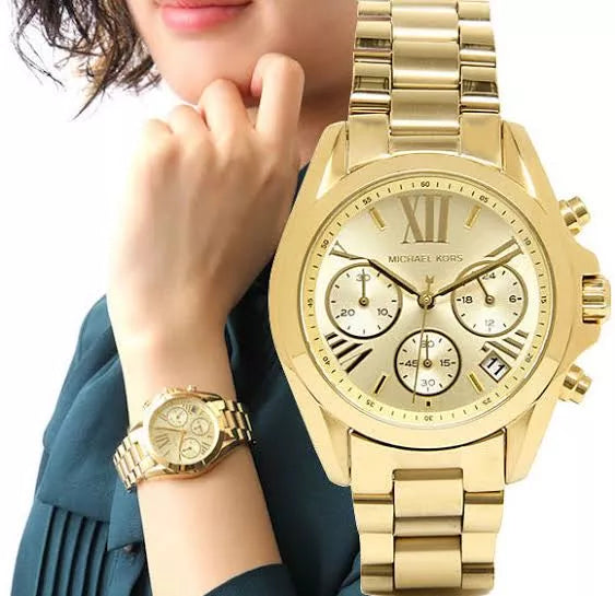  Shop Authentic Michael Kors Bradshaw Gold Dial Gold Steel Strap Watch for Women - MK5798 - Luxxuri