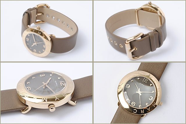  Shop Authentic Marc Jacobs Amy Grey Dial Grey Leather Strap Watch for Women - MBM1153 - Luxxuri
