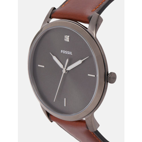  Shop Authentic Fossil The Minimalist 3H Grey Dial Brown Leather Strap Watch for Men - FS5479 - Luxxuri