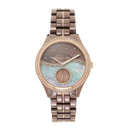  Shop Authentic Michael Kors Lauryn Rose Gold Dial Brown Steel Strap Watch for Women - MK3757 - Luxxuri