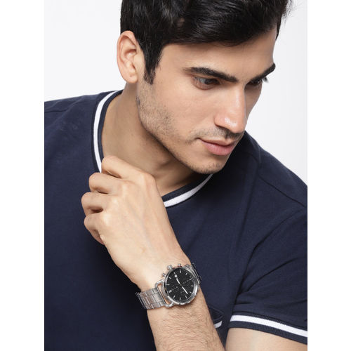  Shop Authentic Fossil The Commuter Black Dial Silver Steel Strap Watch for Men - FS5399 - Luxxuri