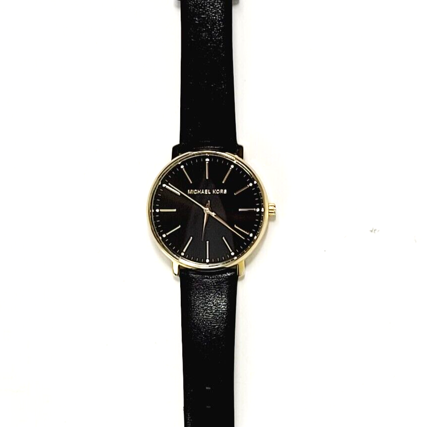  Shop Authentic Michael Kors Pyper Black Dial Black Leather Strap Watch For Women - MK2747 - Luxxuri