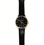  Shop Authentic Michael Kors Pyper Black Dial Black Leather Strap Watch For Women - MK2747 - Luxxuri