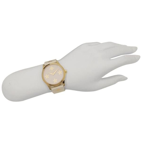  Shop Authentic Gucci G Timeless White Dial White Leather Strap Watch For Women - YA1264096 - Luxxuri