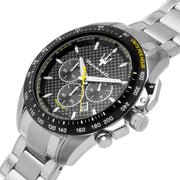 Shop Authentic Maserati Traguardo Black Dial Silver Chronograph with Tachymeter Watch For Men - R8873612042 - Luxxuri