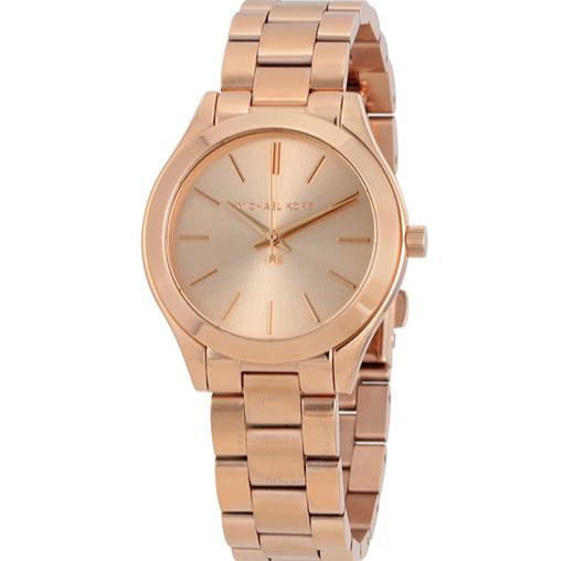  Shop Authentic Michael Kors Slim Runway Rose Gold Dial Rose Gold Steel Strap Watch for Women - MK3513 - Luxxuri