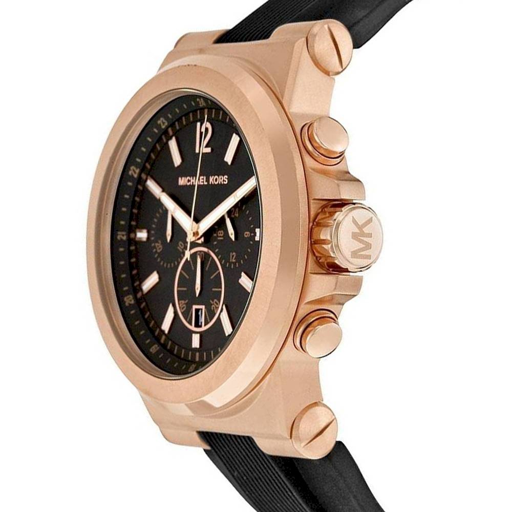  Shop Authentic Michael Kors Dylan Black Dial Black Rubber Strap Watch for Men - MK8184 - Luxxuri