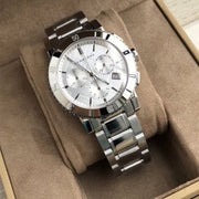  Shop Authentic Burberry City Chronograph White Dial Silver Steel Strap Watch For Women - BU9700 - Luxxuri