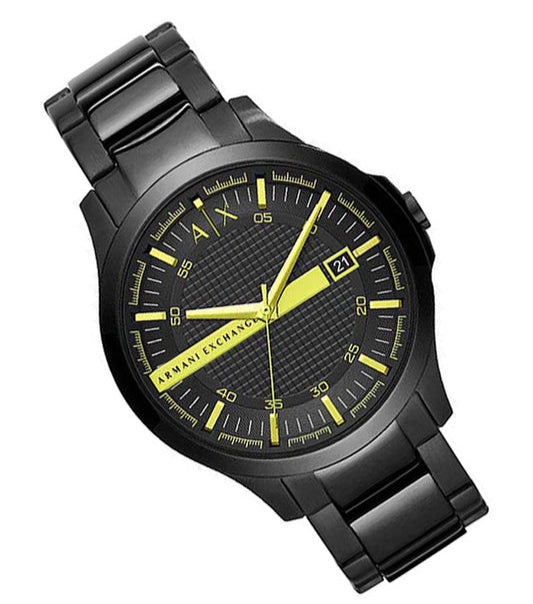  Shop Authentic Armani Exchange Hampton Black Dial Black Steel Strap Watch For Men - AX2407 - Luxxuri