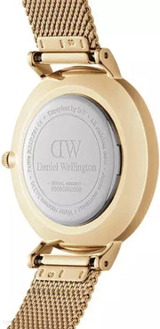  Shop Authentic Daniel Wellington Classic Petite Black Dial Gold Mesh Bracelet Watch For Women - DW00100347 - Luxxuri