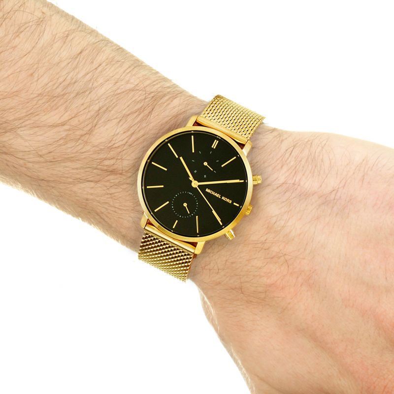  Shop Authentic Michael Kors Jaryn Black Dial Gold Steel Strap Watch for Men - MK8503 - Luxxuri