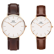  Shop Authentic Daniel Wellington Classic Bristol White Dial Brown Leather Strap Watch For Women - DW00100039 - Luxxuri