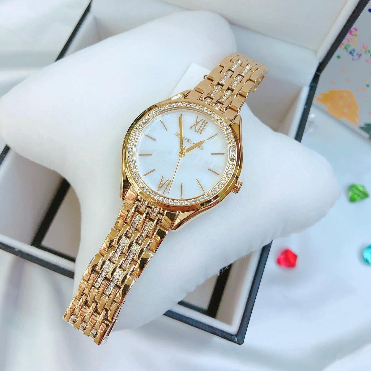  Shop Authentic Michael Kors Mindy Three Hand White Dial Rose Gold Steel Strap Watch for Women - MK7078 - Luxxuri