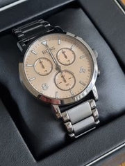  Shop Authentic Hugo Boss Spirit Chronograph Grey Dial Grey Steel Strap Watch for Men - 1513695 - Luxxuri