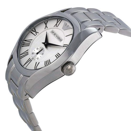  Shop Authentic Emporio Armani Classic Quartz Silver Dial Silver Steel Strap Watch For Men - AR0647 - Luxxuri
