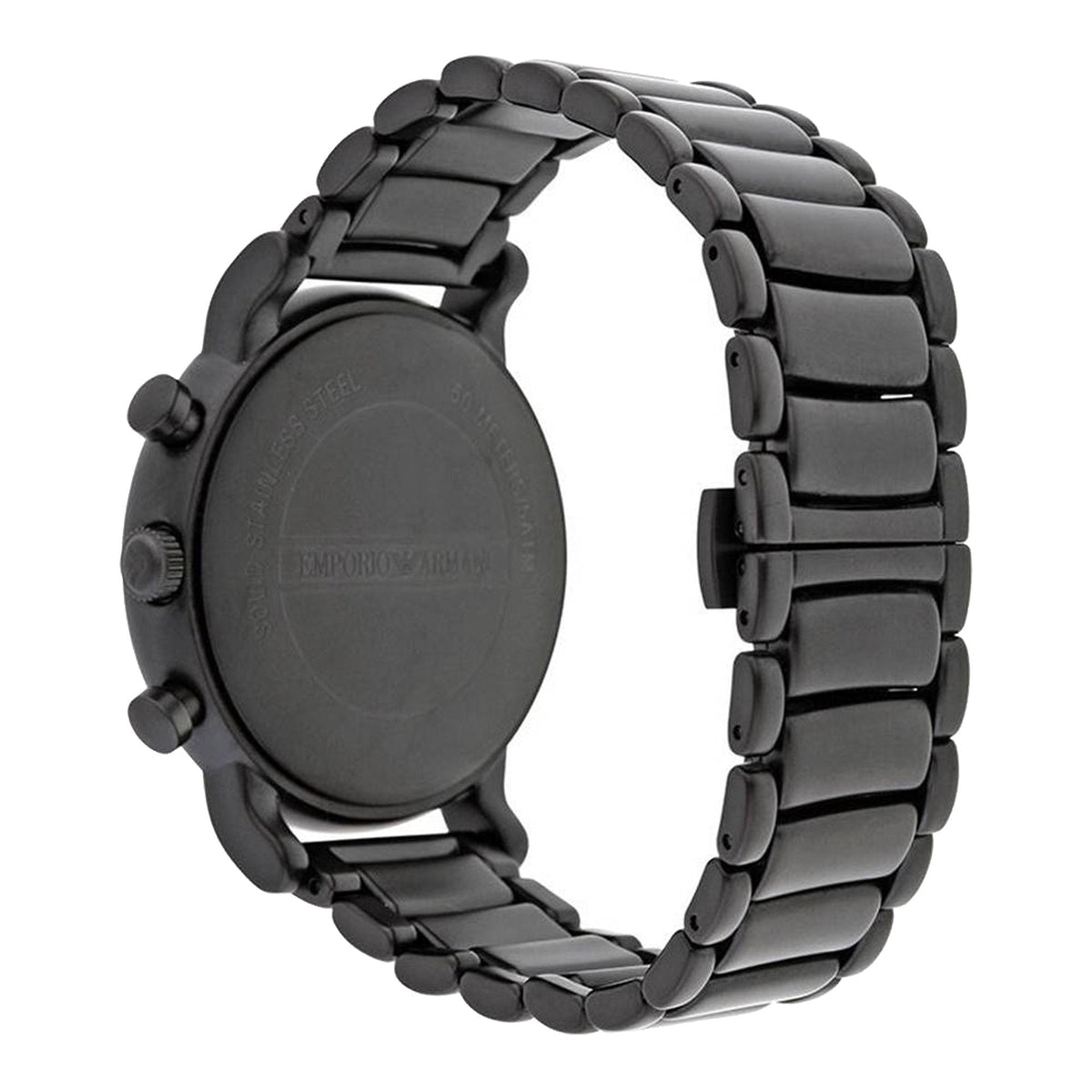  Shop Authentic Emporio Armani Luigi Chronograph Black Dial Black Stainless Steel Watch For Men - AR1895 - Luxxuri