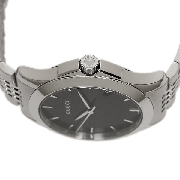  Shop Authentic Gucci G Timeless Black Dial Silver Steel Strap Watch For Men - YA126402 - Luxxuri
