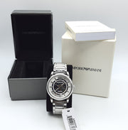  Shop Authentic Emporio Armani Meccanico Automatic Silver Dial Silver Steel Strap Watch for Men - AR60006 - Luxxuri