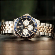  Shop Authentic Guess Odyssey Blue Dial Two Tone Steel Strap Watch For Men - W1107G3 - Luxxuri