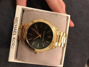  Shop Authentic Michael Kors Runway Black Dial Gold Steel Strap Watch for Women - MK3478 - Luxxuri