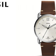  Shop Authentic Fossil The Commuter White Dial Brown Leather Strap Watch for Men - FS5275 - Luxxuri