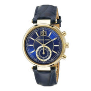  Shop Authentic Michael Kors Sawyer Blue Dial Blue Leather Strap Watch for Women - MK2425 - Luxxuri