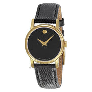 Shop Authentic Movado Museum Classic Quartz Black Dial Black Leather Strap Watch for Men - 0607195 - Luxxuri