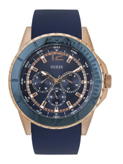  Shop Authentic Guess Maverick Blue Dial Blue Rubber Strap Watch for Men - W0485G1 - Luxxuri