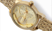  Shop Authentic Diesel Mini Daddy Gold Dial Gold Steel Strap Watch For Men - DZ7306 - Luxxuri