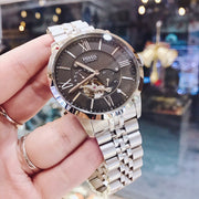  Shop Authentic Fossil Townsman Black Dial Silver Steel Strap Watch for Men - ME3107 - Luxxuri