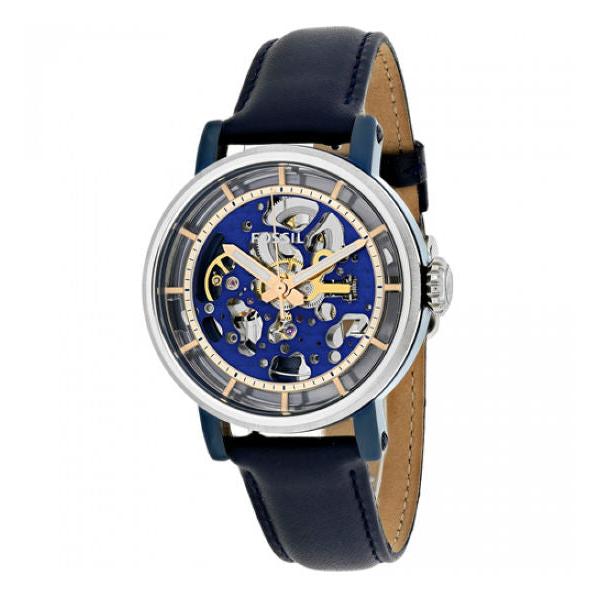  Shop Authentic Fossil Boyfriend Skeleton Blue Dial Blue Leather Strap Watch for Women - ME3136 - Luxxuri