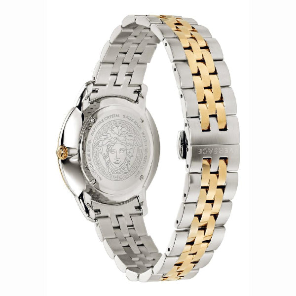  Shop Authentic Versace Audrey Quartz White Dial Two Tone Steel Strap Watch for Women - VELR00519 - Luxxuri