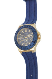  Shop Authentic Guess Force Blue & Rose Gold Dial Blue Silicone Strap Watch For Men - W0674G2 - Luxxuri