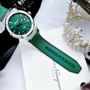  Shop Authentic Salvatore Ferragamo F-80 Classic Green Dial Green Leather Strap Watch for Men - SFDT00519 - Luxxuri