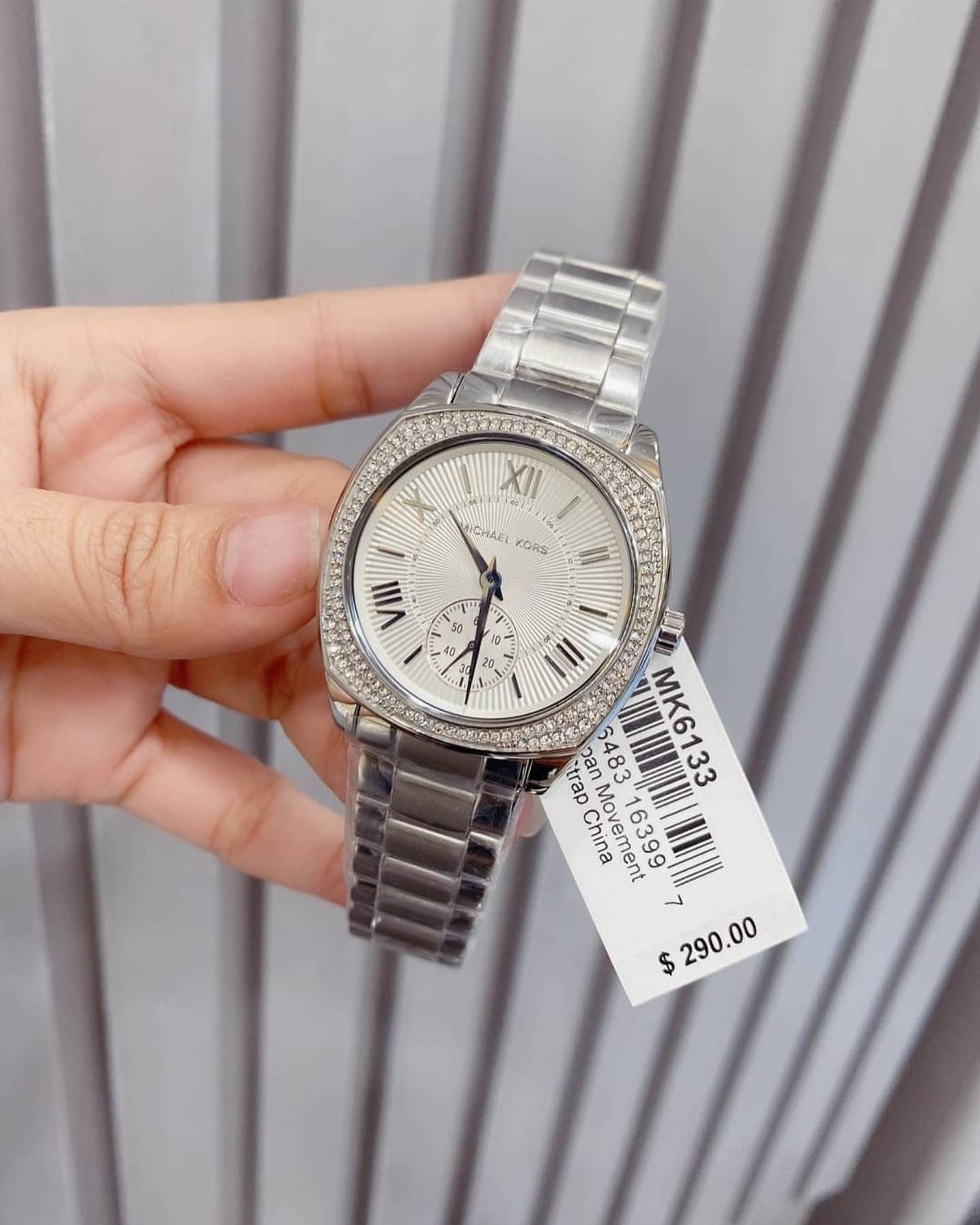  Shop Authentic Michael Kors Bryn Quartz Silver Dial Silver Steel Strap Watch For Women - MK6133 - Luxxuri