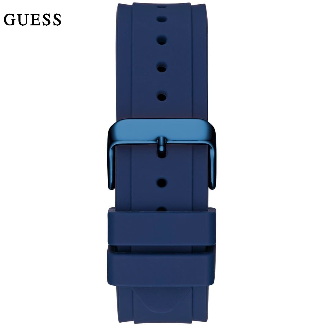  Shop Authentic Guess Legacy Blue Dial Blue Rubber Strap Watch for Men - W1049G7 - Luxxuri