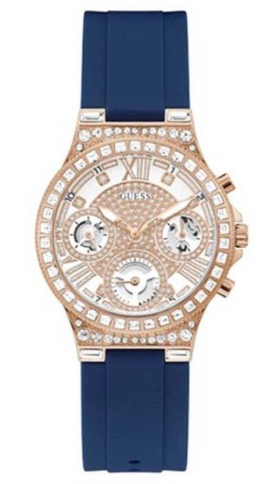  Shop Authentic Guess Moonlight Diamonds White Dial Blue Rubber Strap Watch for Women - GW0257L3 - Luxxuri