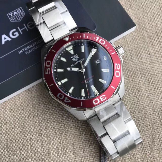  Shop Authentic Tag Heuer Aquaracer Black Dial Silver Steel Strap Watch for Men - WAY101B.BA0746 - Luxxuri