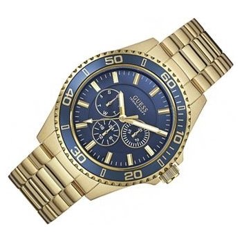  Shop Authentic Guess Chaser Multifunction Blue Dial Gold Steel Strap Watch for Men - W0172G5 - Luxxuri
