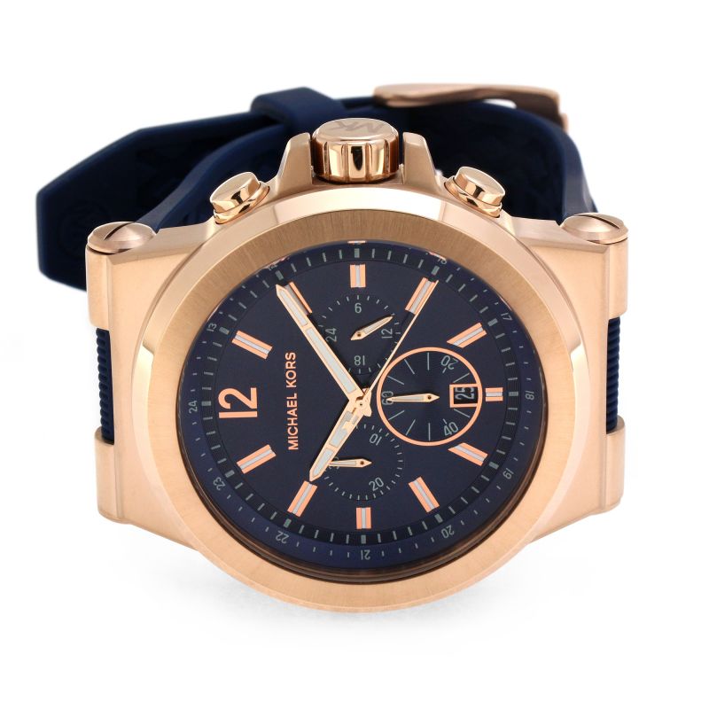  Shop Authentic Michael Kors Dylan Blue Dial Blue Rubber Strap Watch for Men - MK8295 - Luxxuri