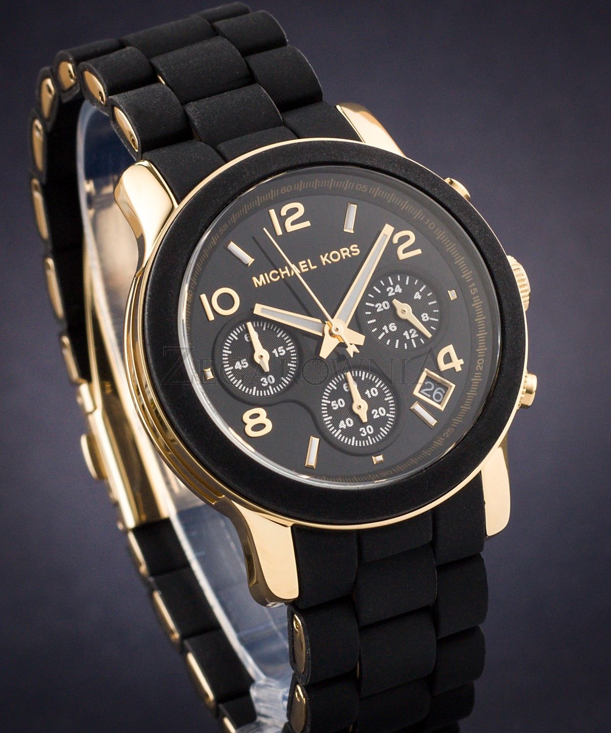  Shop Authentic Michael Kors Runway Black Dial Black Silicone Strap Watch for Women - MK5191 - Luxxuri