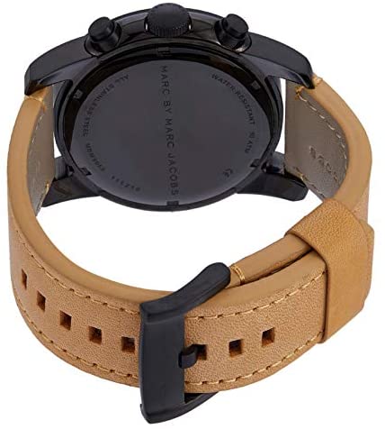  Shop Authentic Marc Jacobs Larry Chronograph Black Dial Brown Leather Strap Watch for Men - MBM5053 - Luxxuri