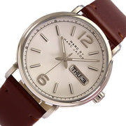  Shop Authentic Marc Jacobs Fergus White Dial Brown Leather Strap Watch for Men - MBM5080 - Luxxuri